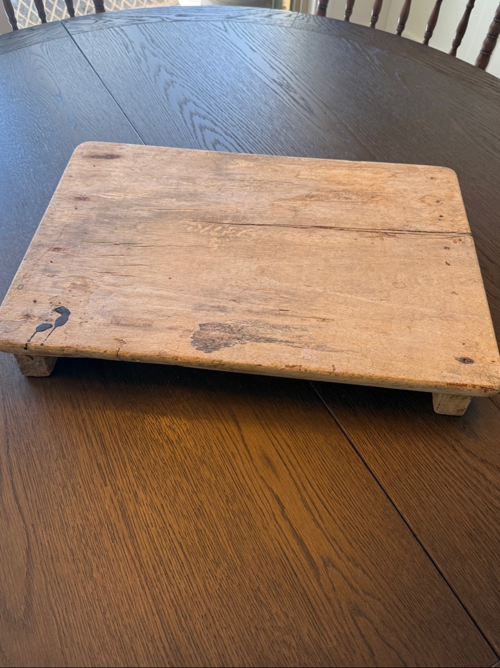 Rustic wood tray stand